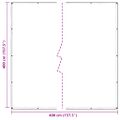 vidaXL Priehľadná plachta s okami 4x4 m PVC