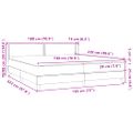 vidaXL Box Spring Posteľ s matracom Svetlosivá 180x220 cm Zamat