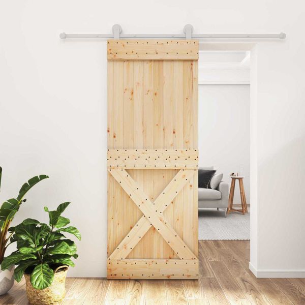 vidaXL Posuvné dvere Prírodná a biela 80 x 210 cm