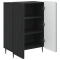 vidaXL Servírovacia skriňa Čierna 66 x 34,5 x 92 cm Kompozitné drevo