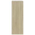 vidaXL Komoda so 6 zásuvkami, biela+sonoma 50x34x96cm kompozitné drevo