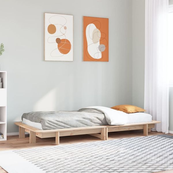 vidaXL Posteľ bez matraca 90x200 cm masívna borovica