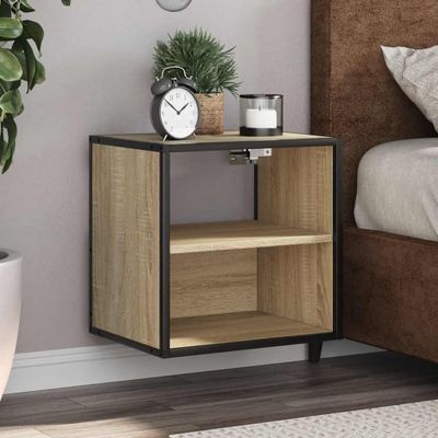 vidaXL Nástenné nočné stolíky 2 ks dub sonoma 40x31x39,5 cm