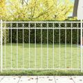 vidaXL Prvok plotu ASSEN 170 x 80 cm Oceľ Biela