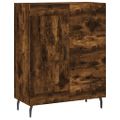 vidaXL Vysoká skrinka dymový dub 69,5x34x180 cm spracované drevo