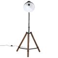 vidaXL Podlahová lampa 25 W čierna 75x75x90-150 cm E27