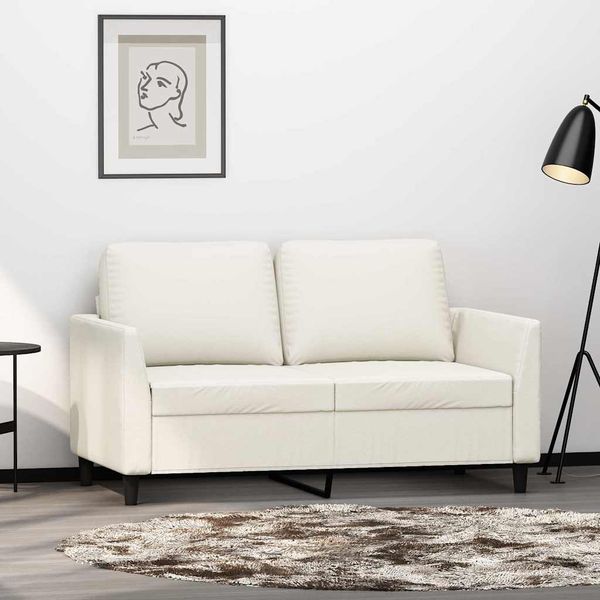 vidaXL 2-miestna pohovka krémová 120 cm umelá koža