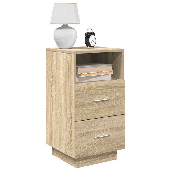 vidaXL Nočné stolíky 2 ks s 2 zásuvkami dub sonoma 36x36x68 cm
