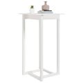 vidaXL Barový stolík biely 60x60x110 cm masívne borovicové drevo
