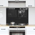 vidaXL Kuchynský obklad Čierna 80 x 60 cm tvrdené sklo
