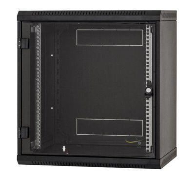 Nástenný rack RUA 9U/600mm odn.boč.+perf.dv.čierny