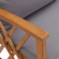vidaXL Záhradná lavička s podložkami 119 cm akáciový masív