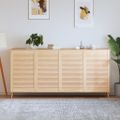 vidaXL Lamelové dvierka na skrinku 4 ks 99,3x59,4 cm, borovicový masív
