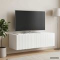 vidaXL Nástenná TV skrinka 98 x 41 x 30 cm Biela s vysokým leskom