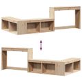 vidaXL Nočný stolík s písacím stolom 232x112x75 cm, borovica