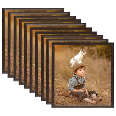 vidaXL Fotorámiky na stôl, koláž 10 ks, čierne 20x20 cm, MDF