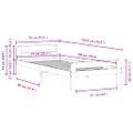 vidaXL Posteľ bez matraca 75x190 cm masívna borovica