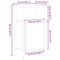 vidaXL Nočné stolíky 2 ks staré drevo 41x31x80 cm kompozitné drevo