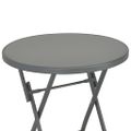 vidaXL Skladací bistro stolík, sivý 60x70 cm, sklo a oceľ