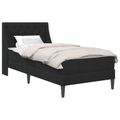 vidaXL Rám postele s matracom s matracmi Čierny 80 x 200 cm Zamat