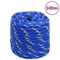 vidaXL Lodné lano modré 16 mm 100 m polypropylén
