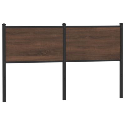 vidaXL Náhradné čelo postele, hnedý dub 140 cm, kompozitné drevo a oceľ