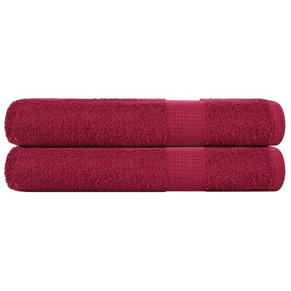 vidaXL Saunové osušky FROGN 2 ks bordové 80x200 cm 360 g/m²