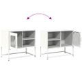 vidaXL TV skrinka biela 68x39x60,5 cm oceľ