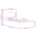 vidaXL Posteľný rám bez matraca hnedý dub 75x190 cm kompozitné drevo