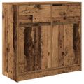 vidaXL Komoda so zásuvkou, staré drevo 80x34x76 cm, kompozitné drevo