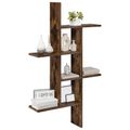 vidaXL Stenná polica Dymový dub 61 x 15 x 102 cm Kompozitné drevo
