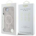 Guess HC MagSafe PU 4G Ring Classic Logo case for iPhone 16e Pink