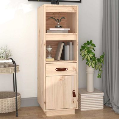 vidaXL Vysoká skrinka 34x40x108,5 cm masívna borovica