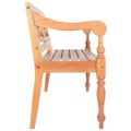 vidaXL Lavička Batavia 98 cm, mahagónový masív, svetlohnedá