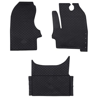 vidaXL Autokoberec 3 pcs Čierna vhodné pre Iveco DAILY 2014- Guma