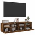 vidaXL TV nástenné skrinky 2 ks dymový dub 60x30x30cm kompozitné drevo