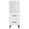 vidaXL Komoda lesklá biela 34,5x34x90 cm spracované drevo