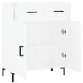 vidaXL Komoda biela 69,5x34x90 cm kompozitné drevo