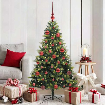 vidaXL Umelý vianočný stromček s kĺbmi 150 LED Zelená 150 cm PVC a PE