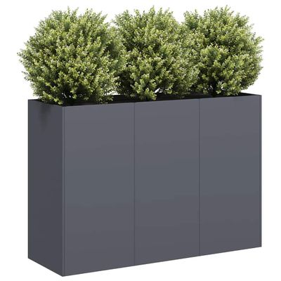vidaXL kvetináč antracit 120x40x80 cm Oceľ valcovaná za studena
