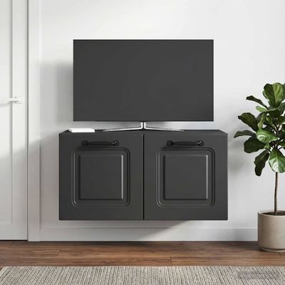 vidaXL Nástenná TV skrinka Čierna 59,5 x 31 x 30 cm Kompozitné drevo