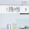 vidaXL Nástenný sklenený kabinet PORTO Biela 80 x 31 x 40 cm