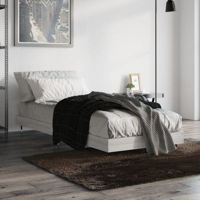 vidaXL Posteľný rám sivý dub sonoma 75x190 cm kompozitné drevo