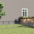 vidaXL Koterec pre psy strieborný 24 m² oceľ