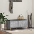 vidaXL Predsieňová lavica s vankúšom Betónovo Sivá 100 x 38 x 46 cm