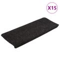 vidaXL Samolepiace nášľapy na schody 15 ks 65x24,5x3,5 cm antracitové