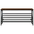 vidaXL Regál na topánky hnedý dub 90x30x45 cm kompozitné drevo