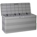 vidaXL Záhradný úložný box sivý 117x45x56 cm