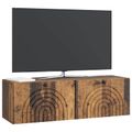 vidaXL Nástenná TV skrinka Nástenný Staré drevo 98 x 31 x 30 cm