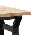 vidaXL Konferenčný stolík v tvare Y 50x50x35,5 cm borovica a oceľ